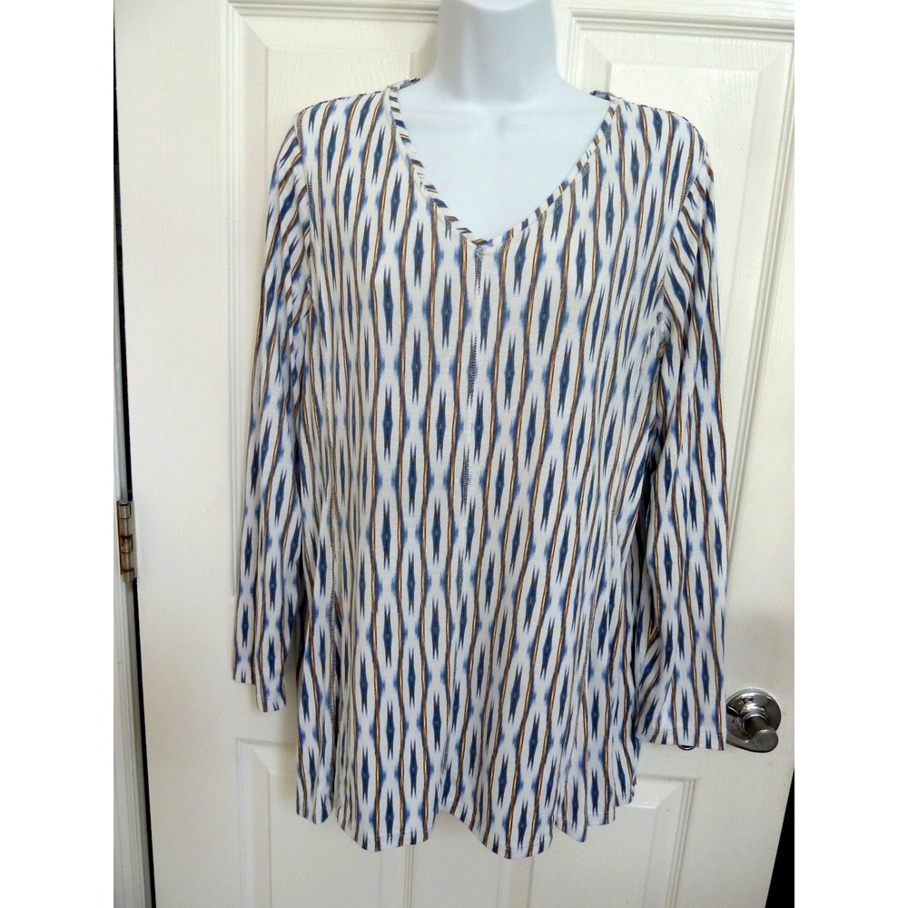NWOT ZENERGY BY CHICO'S SZ 2=12/14 Pullover Center Seam Activewear Top